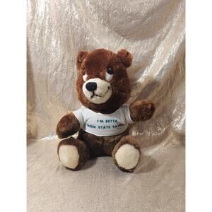 Vintage 1976 Dakin "Im Betta From State Savings" Brown Teddy Bear Stuffed Animal